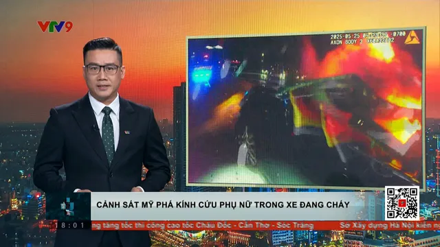 Mỹ: Video cảnh sát cứu phụ nữ khỏi xe đang cháy
