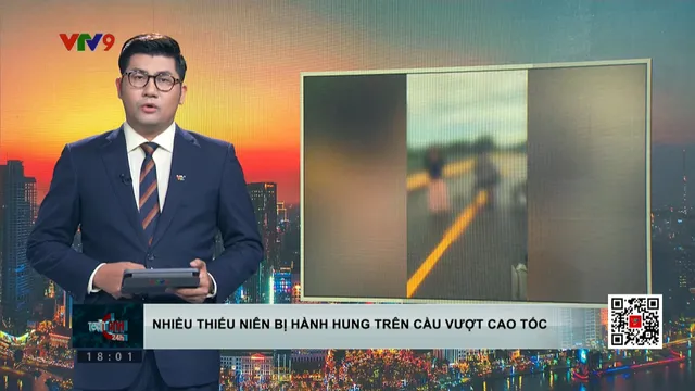 Nhiều thiếu niên bị hành hung trên cầu vượt cao tốc