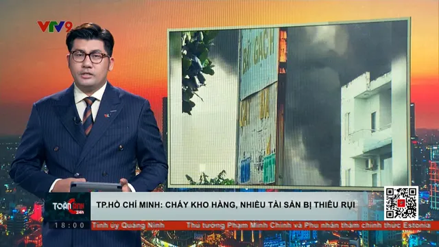 Kho hàng ở Hóc Môn bốc cháy dữ dội, nhiều tài sản bị thiêu rụi