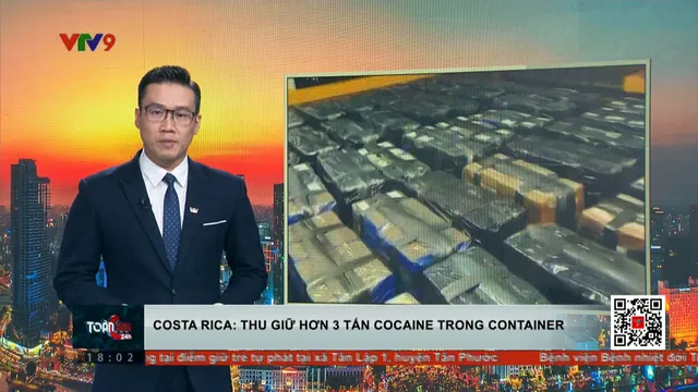 Costa Rica bắt hơn 3,4 tấn cocaine ngụy trang trong container