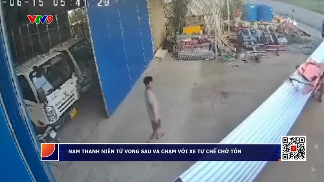 Nam thanh niên 20 tuổi tử vong sau va chạm với xe tự chế chở tôn