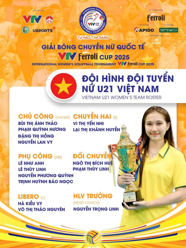 Đội trẻ Việt Nam thay đổi nhân sự "chiến thuật" cho VTV Ferroli Cup 2025- Ảnh 2. Đội trẻ Việt Nam thay đổi nhân sự "chiến thuật" cho VTV Ferroli Cup 2025- Ảnh 2.
