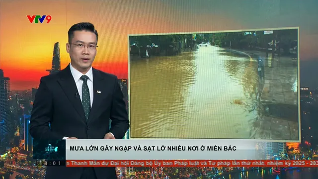 Mưa lớn gây ngập và sạt lở nhiều nơi ở miền bắc