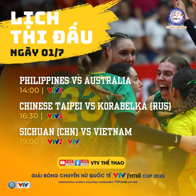 Lịch thi đấu và trực tiếp VTV Ferroli Cup 2025 ngày 1/7: Tuyển Việt Nam gặp Tứ Xuyên (Trung Quốc)

- Ảnh 1.