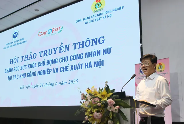 Nâng cao nhận thức chăm sóc sức khỏe chủ động cho công nhân nữ- Ảnh 1.