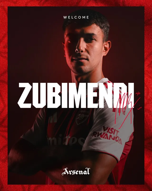 Arsenal công bố bản hợp đồng "bom tấn" Martin Zubimendi- Ảnh 1. Arsenal công bố bản hợp đồng "bom tấn" Martin Zubimendi- Ảnh 1.