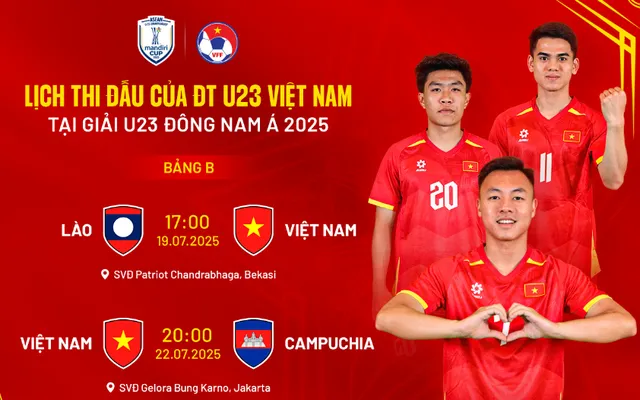 VTV phát sóng 16 trận đấu Giải vô địch U23 Đông Nam Á 2025

- Ảnh 1.