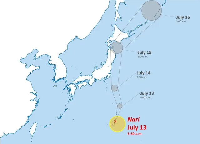Bão Nari áp sát khu vực Tokyo, cảnh báo lở đất - Ảnh 1.
