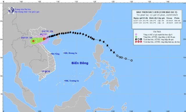 CẬP NHẬT: Bão số 3 đổ bộ đất liền Hưng Yên - Ninh Bình, cảnh báo lũ quét các khu vực - Ảnh 1.