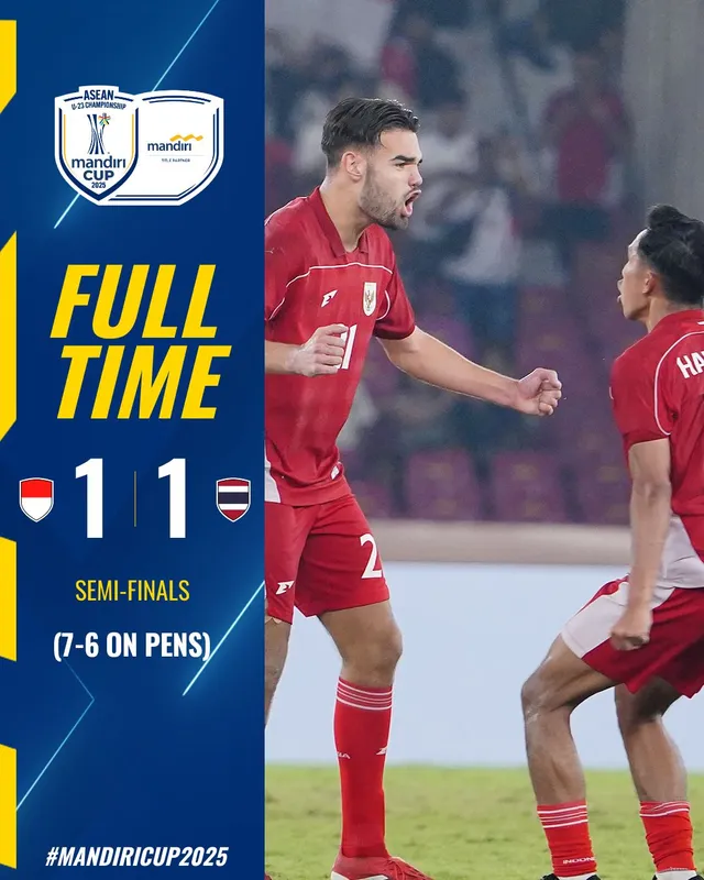 U23 Indonesia hạ gục Thái Lan sau loạt luân lưu nghẹt thở, hẹn U23 Việt Nam ở Chung kết- Ảnh 4. U23 Indonesia hạ gục Thái Lan sau loạt luân lưu nghẹt thở, hẹn U23 Việt Nam ở Chung kết- Ảnh 4.