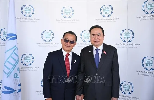 NA Chairman meets with foreign parliamentary leaders on WCSP 6 sidelines - Ảnh 1.
