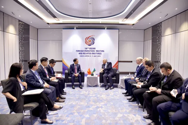 Deputy PM holds bilateral meetings with Chinese, Australian, Algerian foreign ministers on AMM 58 sidelines - Ảnh 2.