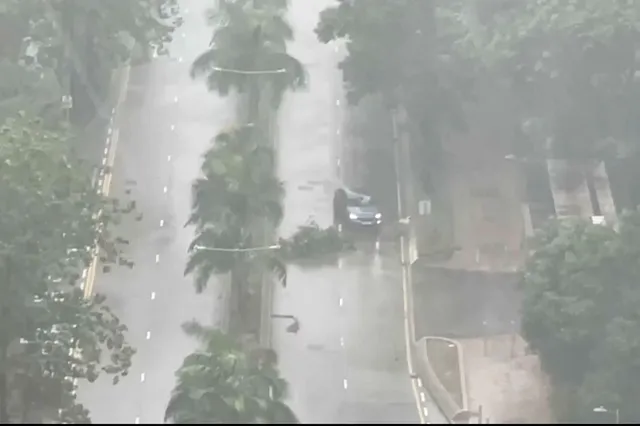 Bão Tapah gây mưa lớn tại Hong Kong, Trung Quốc - Ảnh 1.