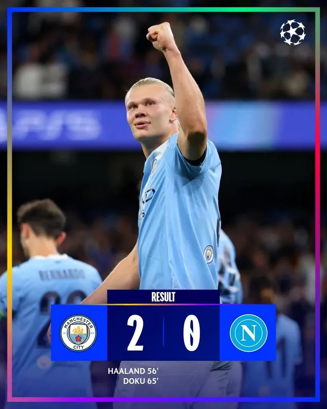 Thẻ đỏ tai hại khiến Napoli vỡ trận, Man City nhẹ nhàng giành 3 điểm- Ảnh 3. Thẻ đỏ tai hại khiến Napoli vỡ trận, Man City nhẹ nhàng giành 3 điểm- Ảnh 3.