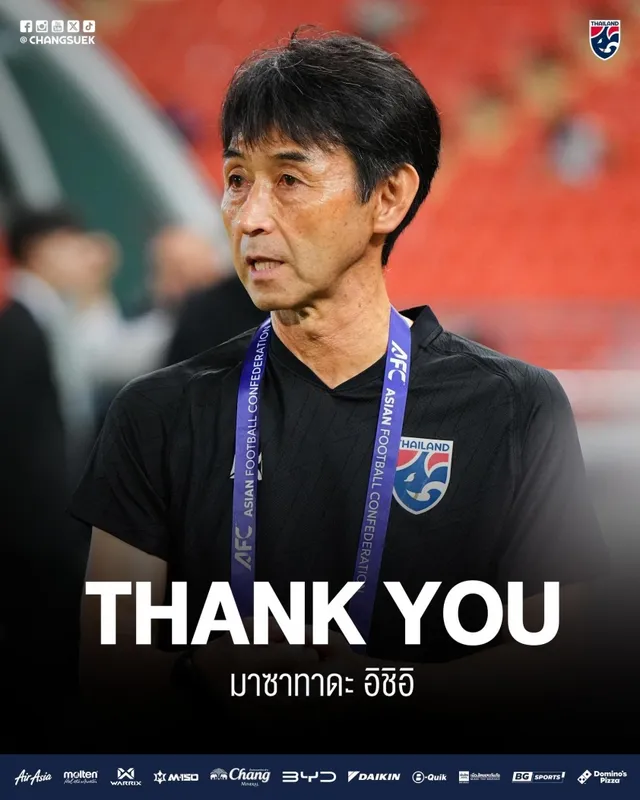 ĐT Thái Lan chia tay HLV Masatada Ishii, tìm người kế nhiệm trước loạt trận tháng 11- Ảnh 1. ĐT Thái Lan chia tay HLV Masatada Ishii, tìm người kế nhiệm trước loạt trận tháng 11- Ảnh 1.