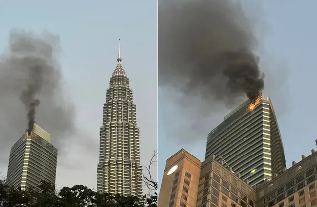 Cháy lớn tại tòa tháp 60 tầng ở Kuala Lumpur (Malaysia)- Ảnh 1. Cháy lớn tại tòa tháp 60 tầng ở Kuala Lumpur (Malaysia)- Ảnh 1.