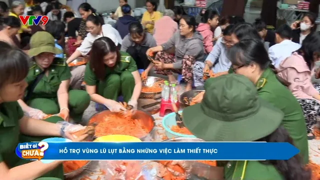 Hỗ trợ vùng lũ lụt bằng những việc làm thiết thực