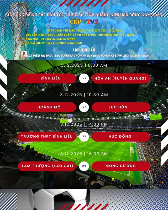 Khai mạc Giải bóng đá nữ các dân tộc thiểu số tỉnh Quảng Ninh mở rộng – Cúp VTV5- Ảnh 1. Khai mạc Giải bóng đá nữ các dân tộc thiểu số tỉnh Quảng Ninh mở rộng – Cúp VTV5- Ảnh 1.
