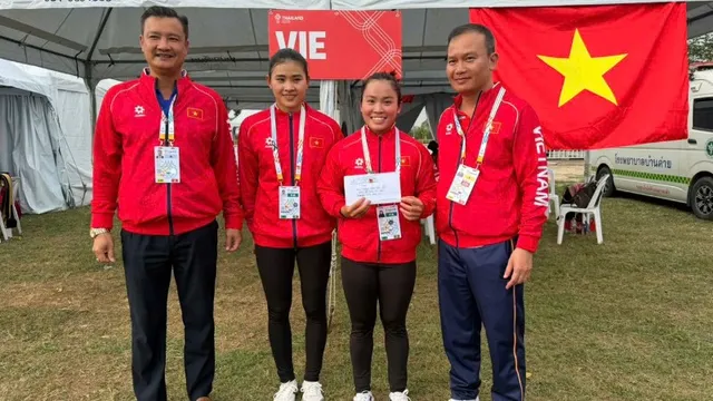 Đoàn Thể thao Việt Nam giành tấm Huy chương Vàng đầu tiên tại SEA Games 33
- Ảnh 2. Đoàn Thể thao Việt Nam giành tấm Huy chương Vàng đầu tiên tại SEA Games 33
- Ảnh 2.