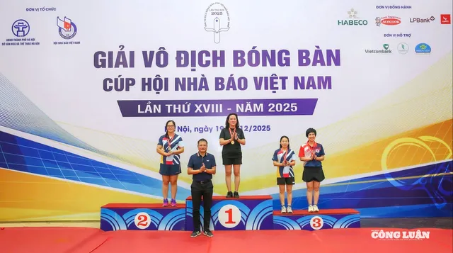 Bế mạc Giải vô địch bóng bàn Cúp Hội Nhà báo Việt Nam 2025: Dấu ấn ngày hội thể thao gắn kết giới báo chí- Ảnh 1. Bế mạc Giải vô địch bóng bàn Cúp Hội Nhà báo Việt Nam 2025: Dấu ấn ngày hội thể thao gắn kết giới báo chí- Ảnh 1.