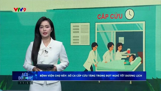 Alo Doctor (06/01/2026): Bệnh viện chợ rẫy: Số ca cấp cứu tăng trong đợt nghỉ Tết dương lịch