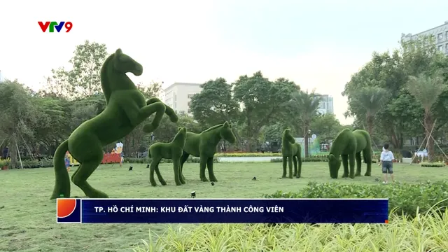 Chỉnh trang khu đất vàng làm vườn hoa Tết