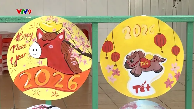 Sắc xuân 2026 qua nét vẽ của trẻ thơ