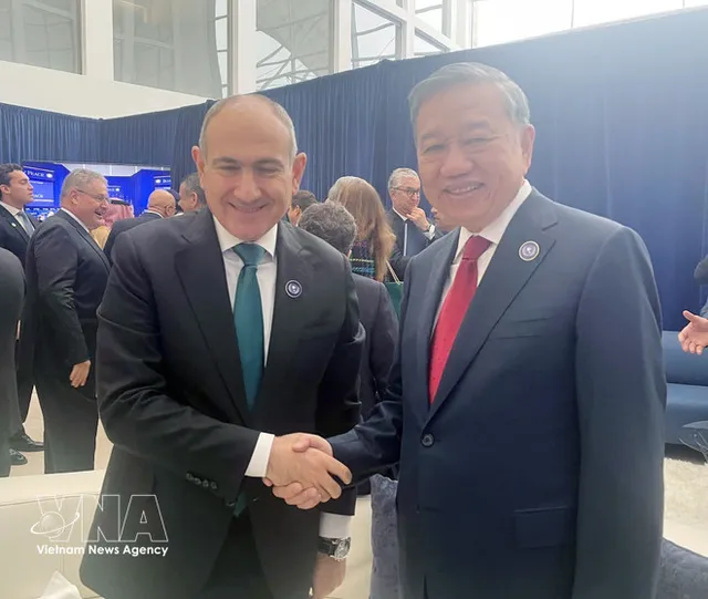 General Secretary To Lam meets with foreign leaders on sidelines of Board of Peace meeting - Ảnh 1.