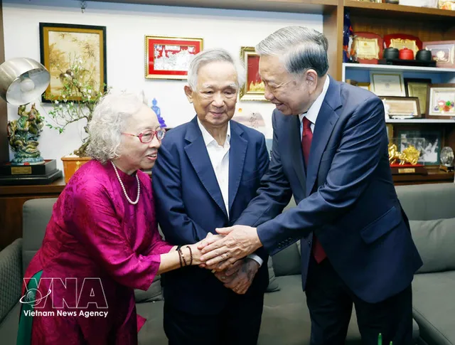 Party leader offers incense at Ly Thai To Monument, extends Tet greetings to Hanoi residents - Ảnh 2.