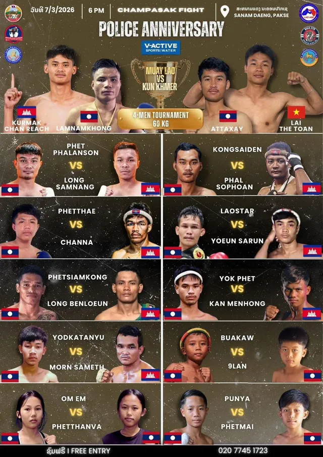 Võ sĩ Việt Nam ghi dấu ấn trong giải đấu Kỷ niệm ngày truyền thống Cảnh sát Lào- Ảnh 1.