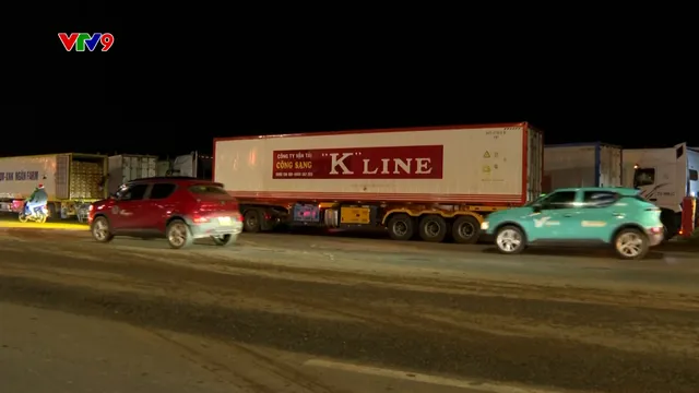 Hàng trăm xe container chở sầu riêng xếp hàng chờ kiểm nghiệm