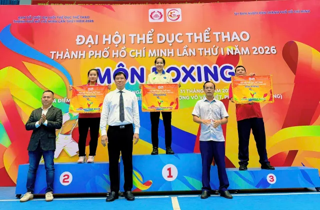 Phường Chợ Lớn giành ngôi nhất toàn đoàn môn Boxing Đại hội TDTT TP Hồ Chí Minh 2026- Ảnh 1.