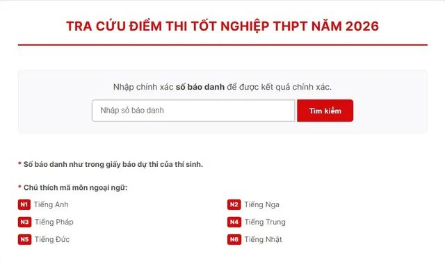 Tra cứu điểm thi tốt nghiệp THPT năm 2026 dễ dàng trên Thời báo VTV - Ảnh 1.