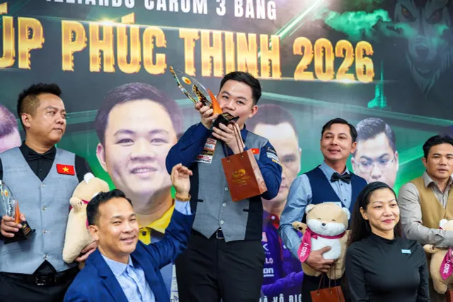 Bao Phương Vinh từ nhánh thua đến ngôi vô địch Siêu Cup Billiards 2026- Ảnh 1. Bao Phương Vinh từ nhánh thua đến ngôi vô địch Siêu Cup Billiards 2026- Ảnh 1.