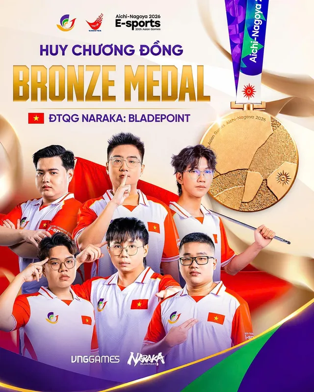 Esports Việt Nam giành tấm huy chương lịch sử tại ASIAD 2026- Ảnh 1. Esports Việt Nam giành tấm huy chương lịch sử tại ASIAD 2026- Ảnh 1.