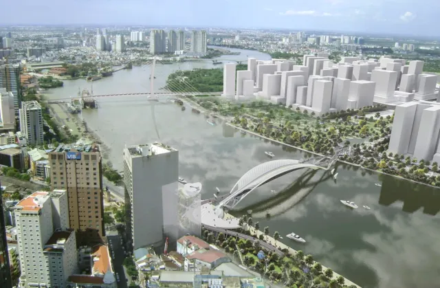 TP Hồ Chí Minh: Cầu đi bộ bắc qua sông Sài Gòn đã sẵn sàng hợp long - Ảnh 4.
