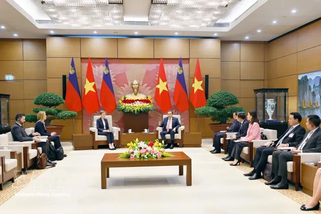 National Assembly President Tran Thanh Man meets with Liechtenstein PM Brigitte Haas - Ảnh 1.