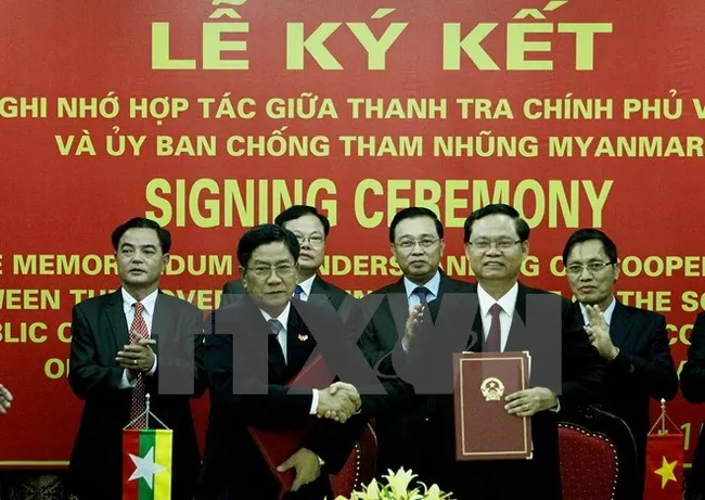 The Government Inspectorate of Vietnam and Anti-Bribery Commission of Myanmar (ACM) have signed a Memorandum of Understanding (MoU) on fighting corruption.