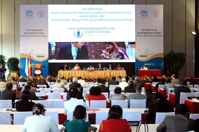 A resolution “Access to health as a basic right: the role of parliaments in addressing key challenges to securing the health of women and children” opened this morning in Hanoi