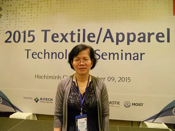 Dang Phuong Dung, vice chairwoman of the Vietnam Textile and Apparel Association (VITAS), at a seminar on apparel technology in HCMC on September 9 - PHOTO: VAN NAM