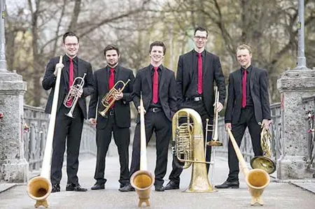 Instrumental: The Red Socks brass quintet from Germany will perform in Ha Noi and HCM City as part of Europe Days 2015. — Photo redsocksbrass.de