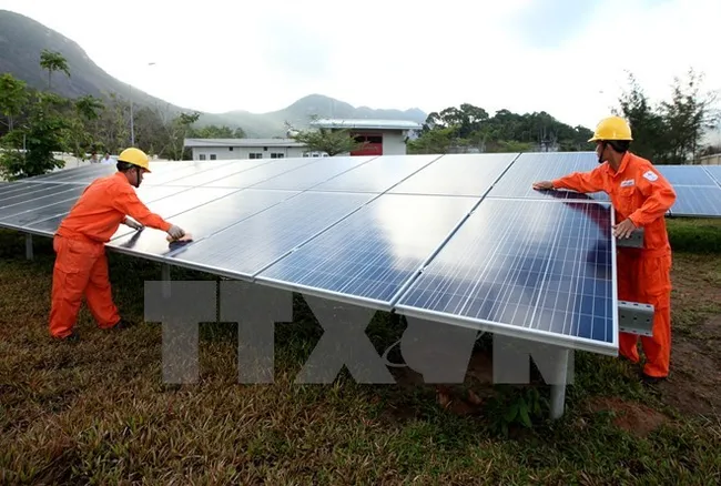 Illustration photo: The first solar power plant in Con Dao. Source: VNA