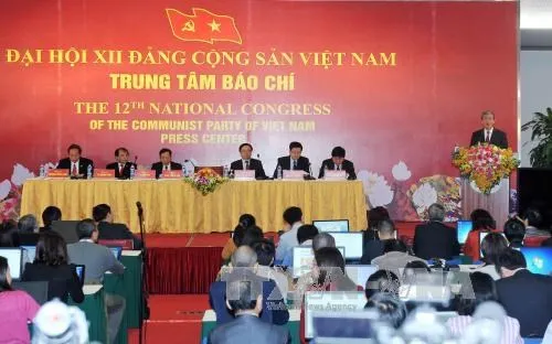 The press conference on 12th National Congress of the Communist Party of Vietnam (Source: VNA)