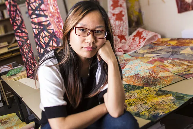 Printmaking artist Quynh Tran (photo: hanoigrapevine.com)