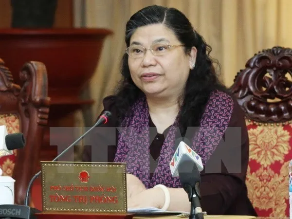 National Assembly Vice Chairwoman Tong Thi Phong