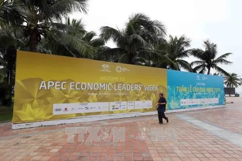 Poster of the APEC Economic Leaders' Week installed at a public area - Illustrative image (Source: VNA)