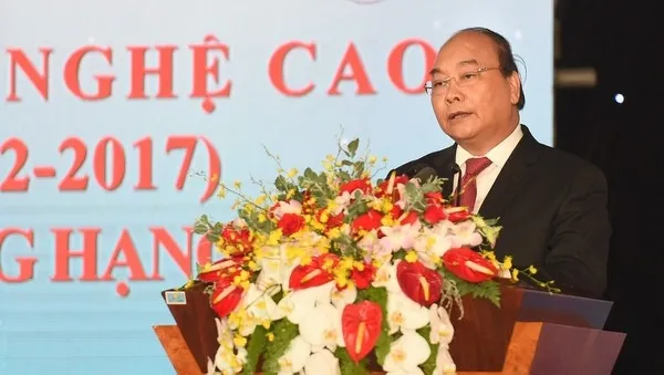 PM Nguyen Xuan Phuc speaking at the ceremony (Credit: VGP)