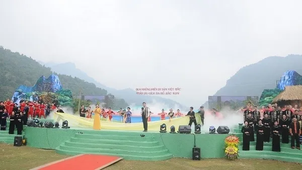 At the opening ceremony for the programme ‘Through Viet Bac Heritage Sites’ and Ba Be – Bac Kan tourism week