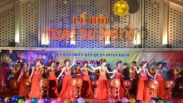 A drum performance at the opening ceremony