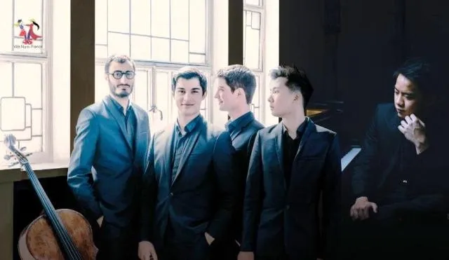 French quartet Arod and talented pianist Nguyen Viet Trung (R)